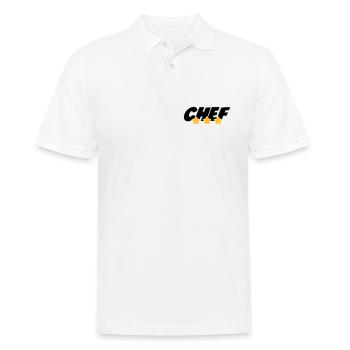 Chef - Cuisine - Patron - Boss - Cooking - Food - Männer Poloshirt - Weiß - Vorne - Kai (181cm)