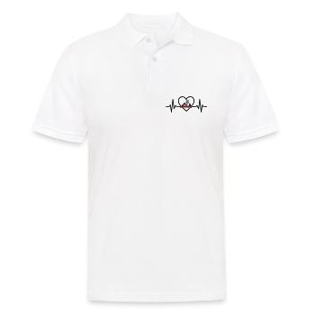 Herz Kart – Leidenschaft Racing - Männer Poloshirt - Weiß - Vorne - Kai (181cm)