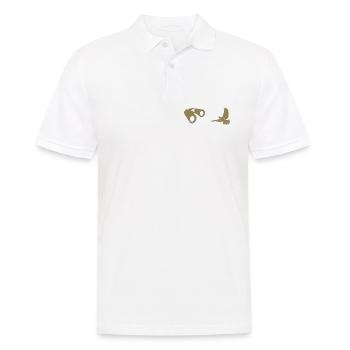 Minimalist Bird Watching Silhouette - Men's Polo Shirt - white - Front - Kai (181cm)