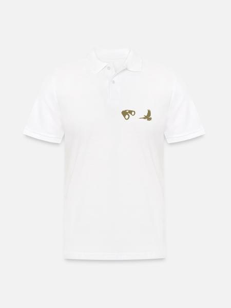 Minimalist Bird Watching Silhouette - Men's Polo Shirt - white