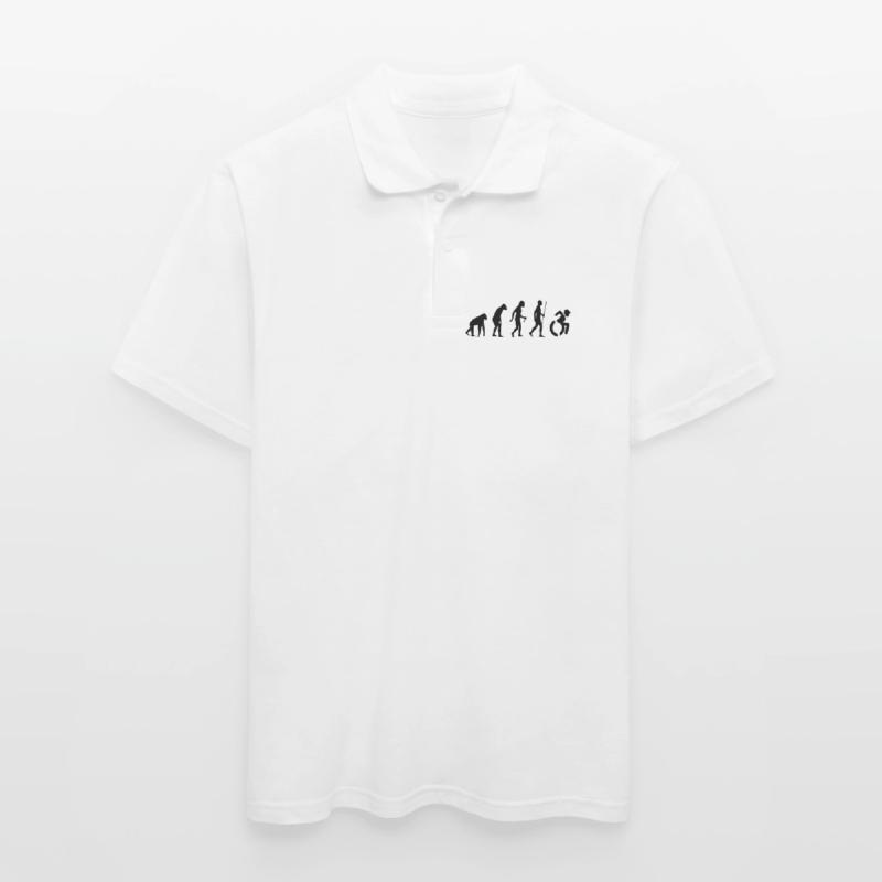 Evolution Rollstuhl. Die Rollstuhl-Evolution * Männer Poloshirt