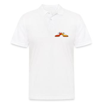 2 Schnecken Kuss Zwei Nacktschnecken Paar Liebe  - Männer Poloshirt - Weiß - Vorne - Kai (181cm)