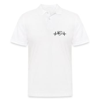 Bière de pêche au cœur - Polo Homme - blanc - Devant - Kai (181cm)