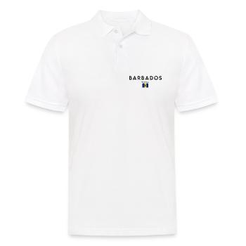 Fierté barbadienne, design minimaliste et élégant - Polo Homme - blanc - Devant - Kai (181cm)