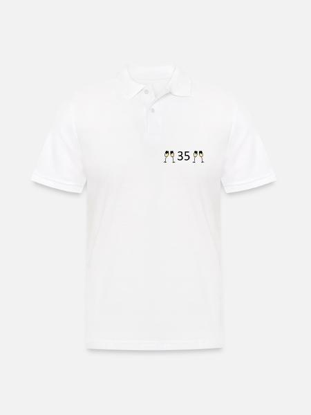35e anniversaire 35e anniversaire numéro 35 - Polo Homme - blanc
