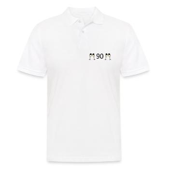 90th Birthday 90th Anniversary 90 Number 90 Black - Men's Polo Shirt - white - Front - Kai (181cm)