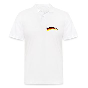Deutschland Fahne Linie - Männer Poloshirt - Weiß - Vorne - Kai (181cm)