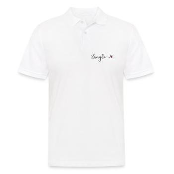 Single handgeschriebener Schriftzug mit Herz - Männer Poloshirt - Weiß - Vorne - Kai (181cm)