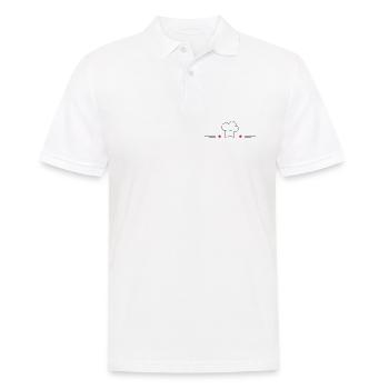 Toque de chef avec étoiles - Polo Homme - blanc - Devant - Kai (181cm)