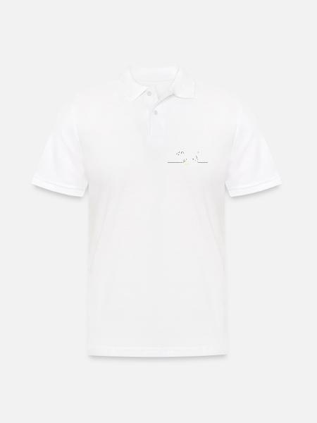 Dachshund Stur Line Art Saying - Men's Polo Shirt - white
