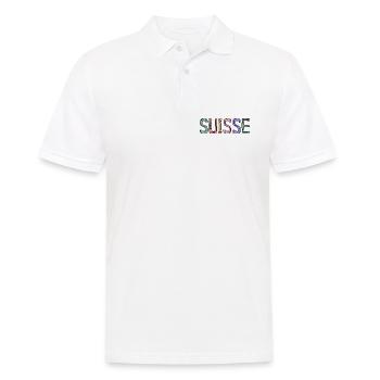 SCHWEIZ. HUMOR. LAND. FLAGGE. GENF. LAUSANNE - Männer Poloshirt - Weiß - Vorne - Kai (181cm)