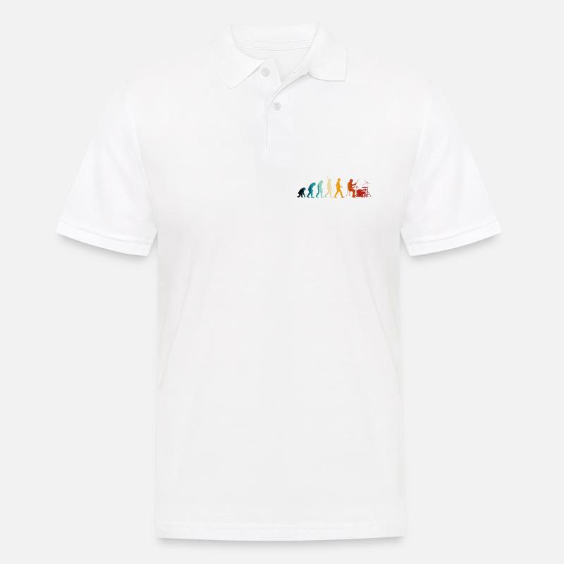 Evolution der Batterie - Männer Poloshirt - Weiß