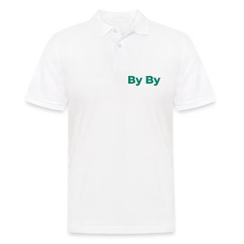 By By quote design  - Men's Polo Shirt - white - Front - Kai (181cm)