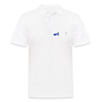Modèle de texte Megafon - Polo Homme - blanc - Devant - Kai (181cm)