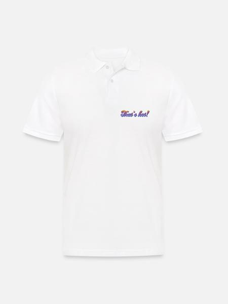 That's hot! – Retro Gradient Style - Men's Polo Shirt - white