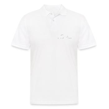 Dachshund Dachshund One Line Art - Men's Polo Shirt - white - Front - Kai (181cm)