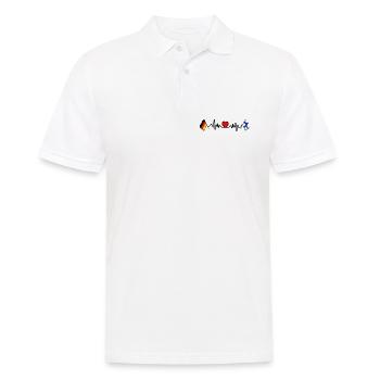 Cardio coeur avec drapeau Allemagne et drapeau Finlande - Polo Homme - blanc - Devant - Kai (181cm)