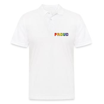Regenbogen proud schwarz - Männer Poloshirt - Weiß - Vorne - Kai (181cm)