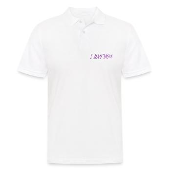 ICH LIEBE DICH. LIEBE. PAAR. GERADE VERHEIRATET. Junggesellinnenabschied - Männer Poloshirt - Weiß - Vorne - Kai (181cm)