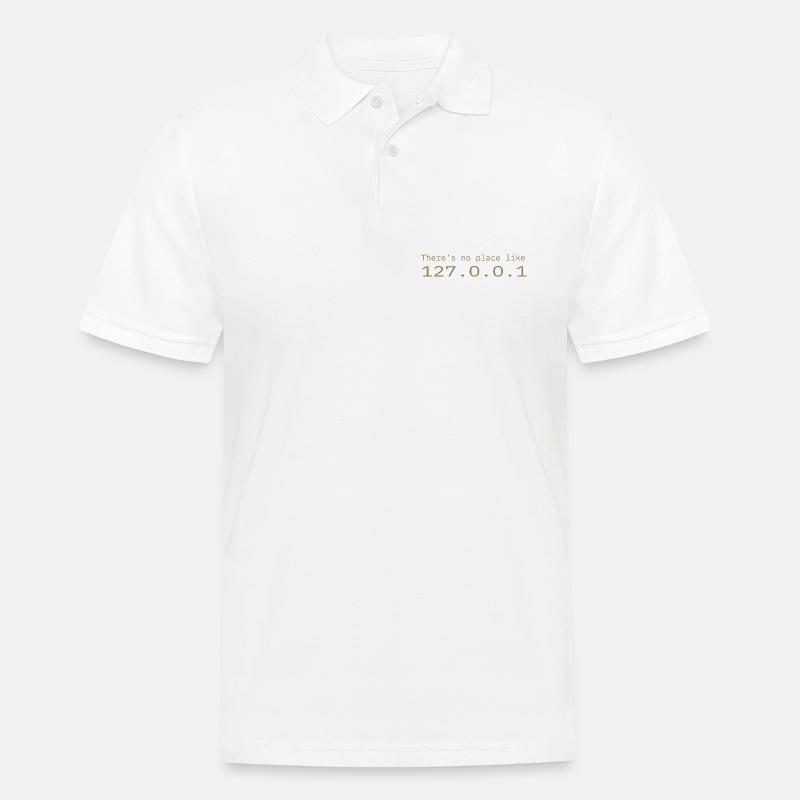 Programmierer Nerd IT Kein Ort wie Localhost - Männer Poloshirt - Weiß