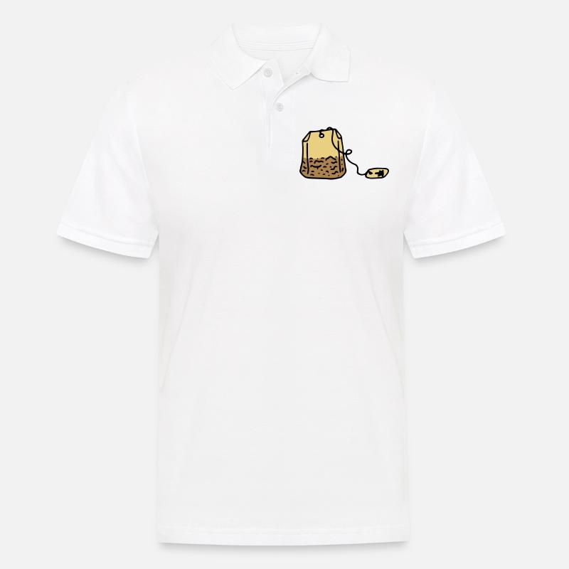 Tee Teebeutel Teetrinker Tea time - Männer Poloshirt - Weiß