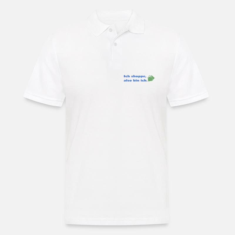 Ich shoppe also bin ich. - Männer Poloshirt - Weiß