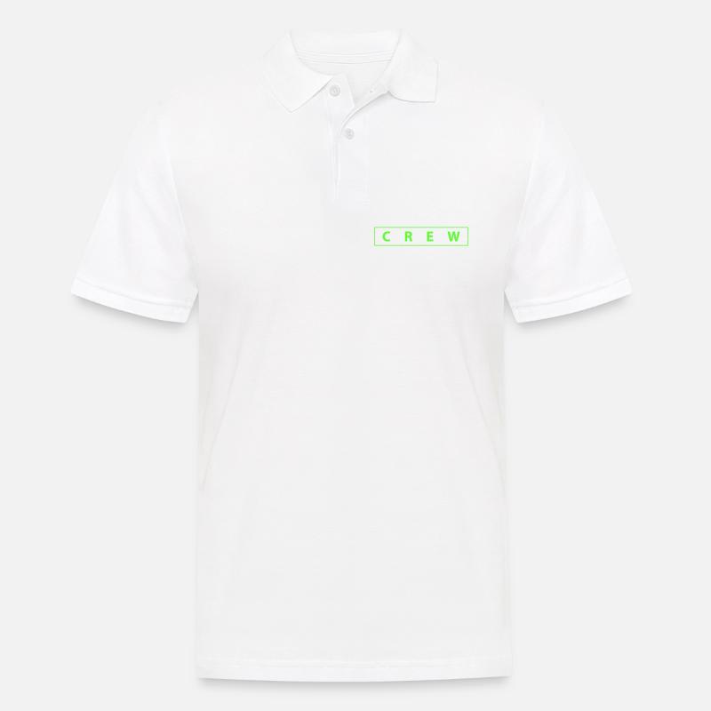 crew- - Männer Poloshirt - Weiß
