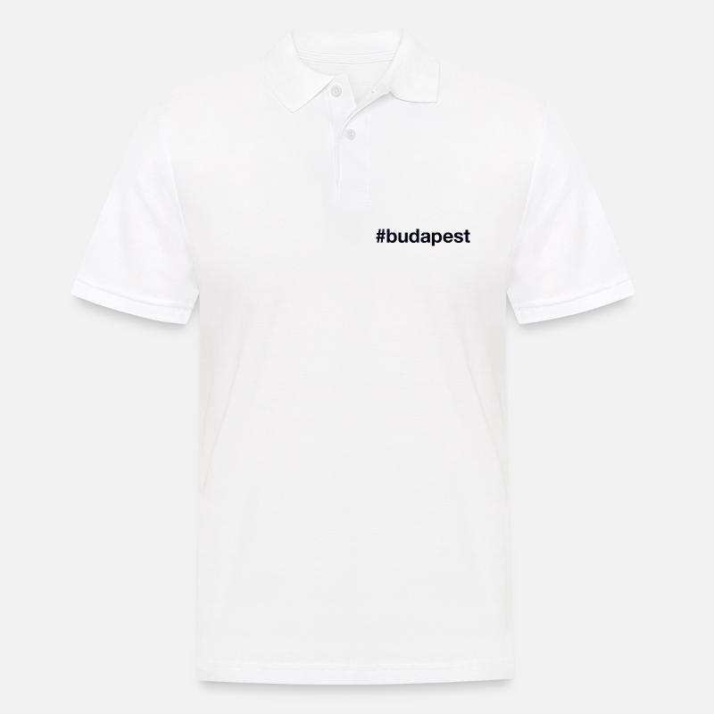 BUDAPEST Hashtag - Polo da uomo - bianco