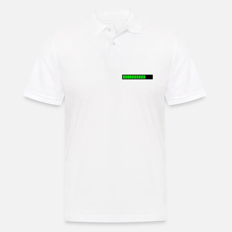 Rectangle loading bar Black Green (75%) - Men's Polo Shirt - white