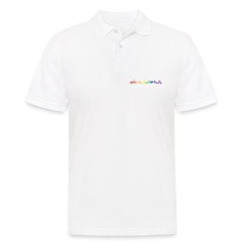 Das Leben ist bunt. - Männer Poloshirt - Weiß - Vorne - Kai (181cm)