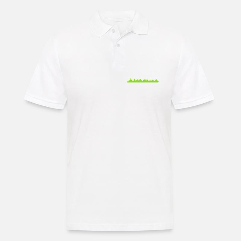 Gras oder Rasen - Männer Poloshirt - Weiß