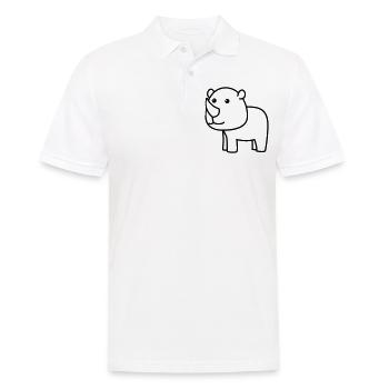 Rhinocéros Comic Animal - Polo Homme - blanc - Devant - Kai (181cm)