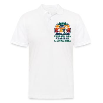 Husband Dad Pickleball legend - Polo Homme - blanc - Devant - Kai (181cm)