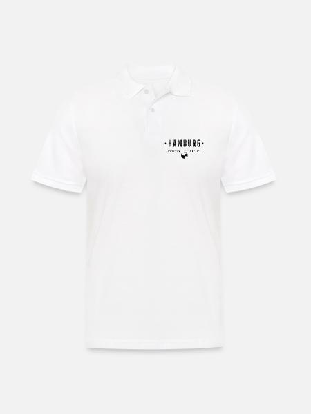 Hamburg - Männer Poloshirt - Weiß