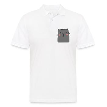 Cat Kitten Hangover I Cadeau pour des amis de chat - Polo Homme - blanc - Devant - Kai (181cm)