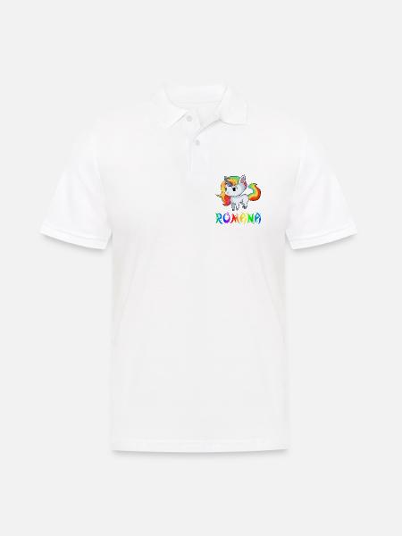 Einhorn Romana - Männer Poloshirt - Weiß