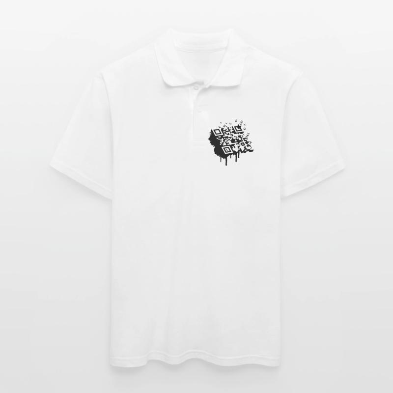 Un code à barres 3D comme un graffiti Polo Homme