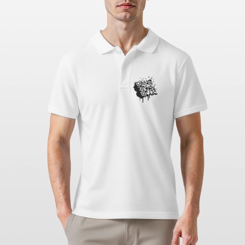Un code à barres 3D comme un graffiti Polo Homme