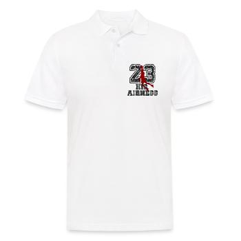 Basketball 23 Herren Shirt Streetwear Retro - Männer Poloshirt - Weiß - Vorne - Kai (181cm)