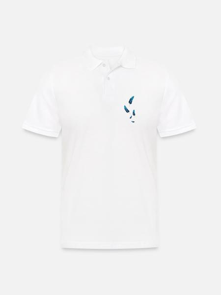 Federn - Männer Poloshirt - Weiß