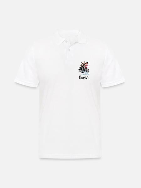 Bretagne - Männer Poloshirt - Weiß