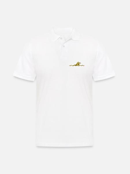 Gold Schwimmen - Männer Poloshirt - Weiß