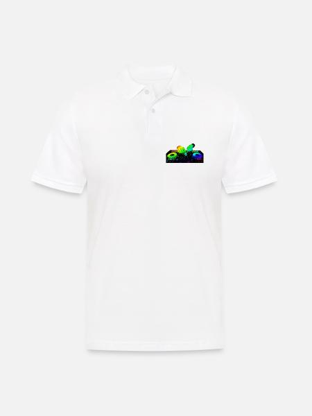 DJ - Männer Poloshirt - Weiß