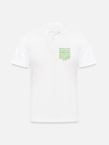 Network Marketing Geschenk - Männer Poloshirt - Weiß