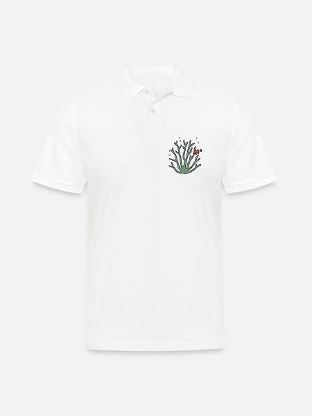 Koralle Anemonenfisch - Männer Poloshirt - Weiß