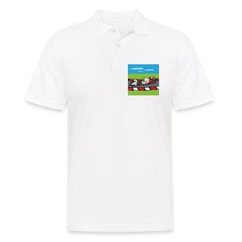 Rennauto, Rennwagen, Racing, Auto, Sportwagen - Männer Poloshirt - Weiß - Vorne - Kai (181cm)