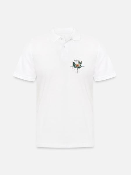 Yoga - Männer Poloshirt - Weiß