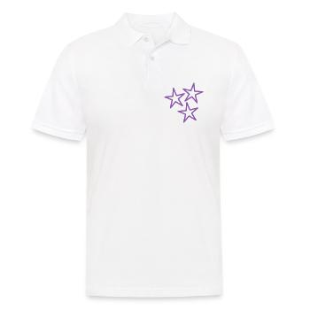 ETOILE. ETOILES. STAR. FÊTE. ANNIVERSAIRE. NOËL. - Polo Homme - blanc - Devant - Kai (181cm)