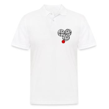 Petanque Kugeln - Männer Poloshirt - Weiß - Vorne - Kai (181cm)