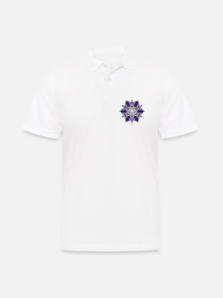 Ornament - Männer Poloshirt - Weiß